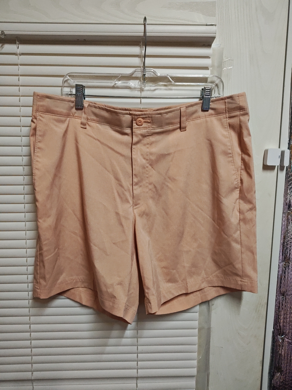 Pro Tour Men's Flat Front Peach Shorts - Classic Casual Style